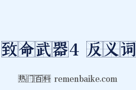 致命武器4反义词是什么意思的图片
